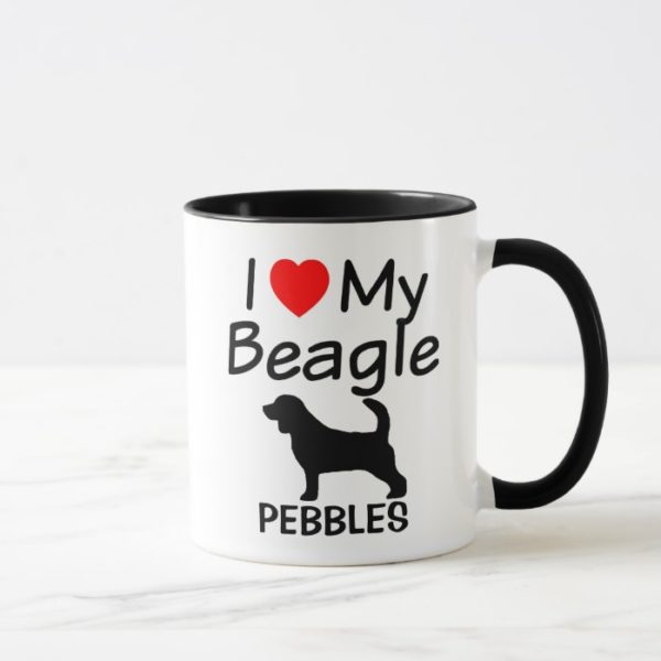 I Love My Beagle Dogs Mug