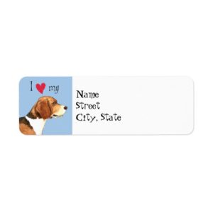I Love my Beagle Label