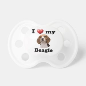 I Love My Beagle Pacifier