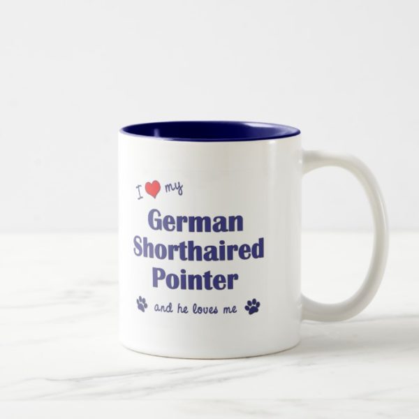 I Love My German Shorthaired Pointer (Male Dog) Two-Tone Coffee Mug