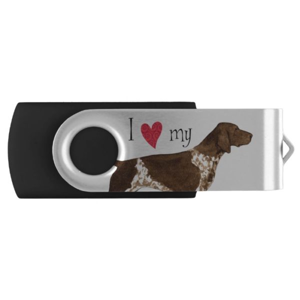 I Love my German Shorthaired Pointer USB Flash Drive