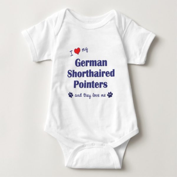 I Love My German Shorthaired Pointers (Multi Dogs) Baby Bodysuit