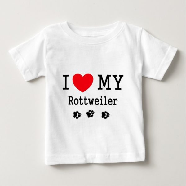 I Love My Rottweiler Baby T-Shirt