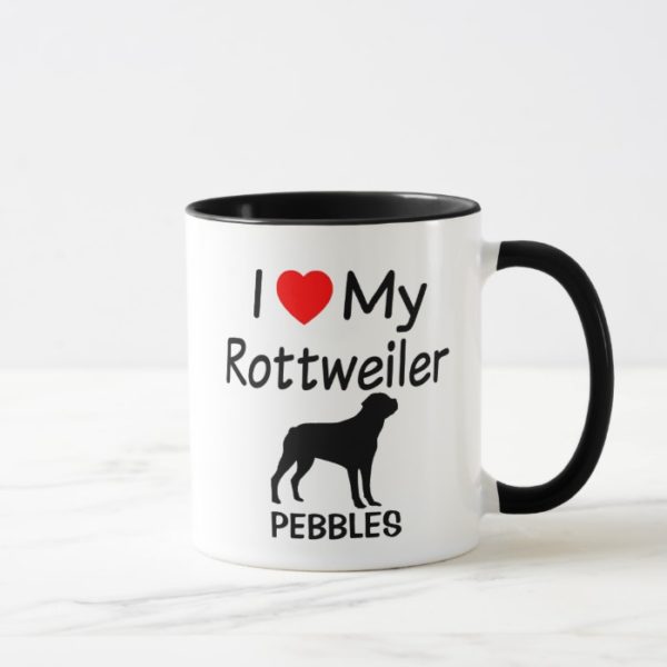 I Love My Rottweiler Dog Mug