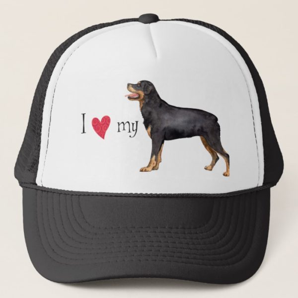 I Love my Rottweiler Trucker Hat