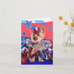 July 4th - Yorkie - Vinnie Card