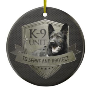 K-9 Unit GSD -Working German Shepherd Dog Ceramic Ornament