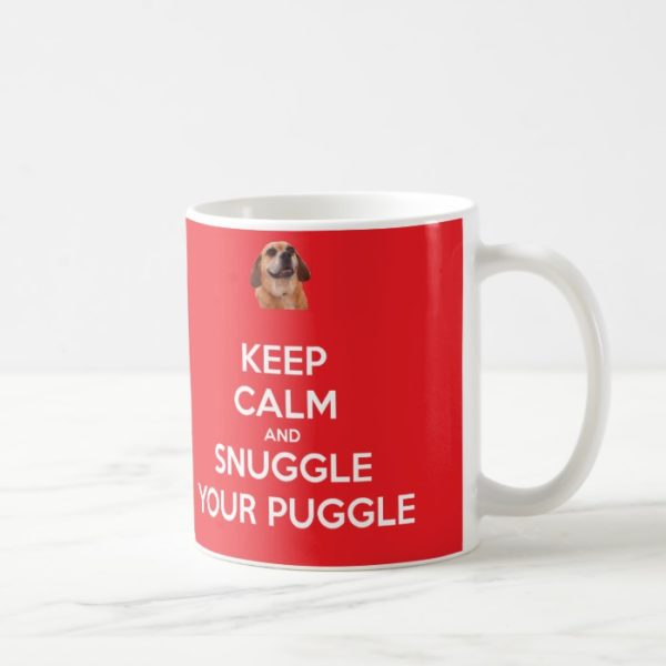 Keep Calm and Snuggle Your Puggle MUG - Red