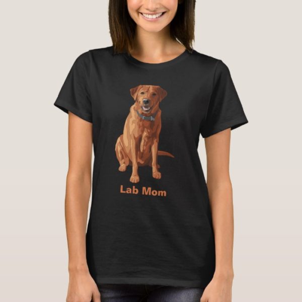 Lab Mom Fox Red Yellow Labrador Retriever Dog T-Shirt