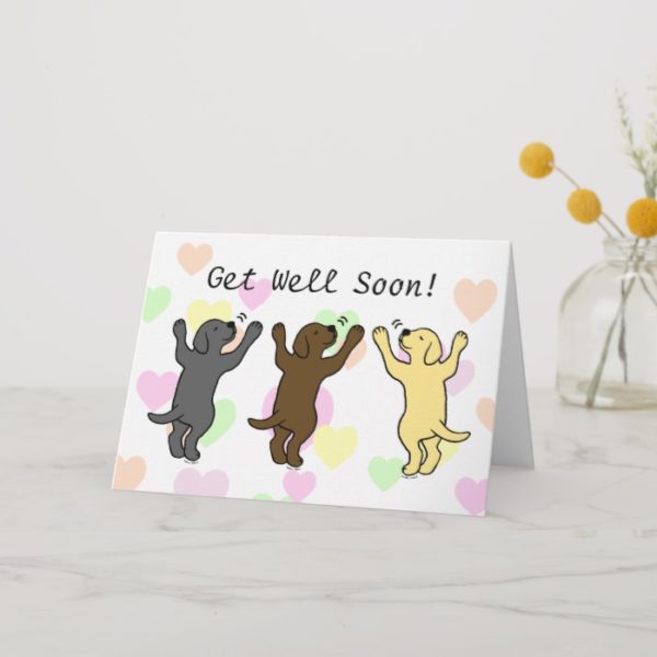 Labrador Puppies Group Hug Card