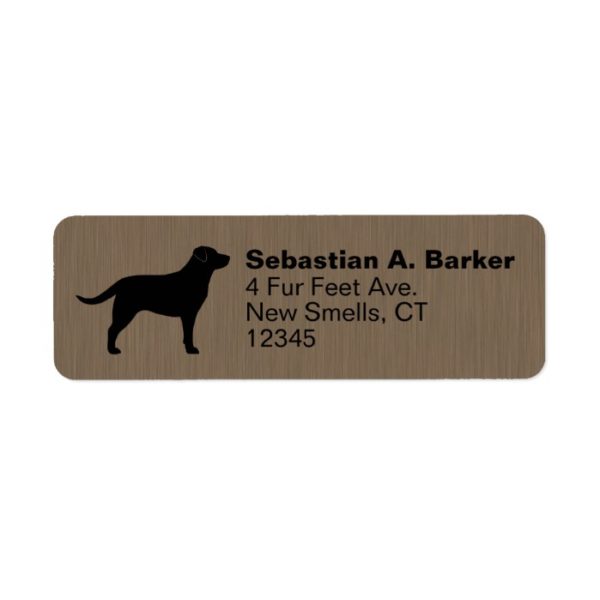 Labrador Retriever Black Lab Dog Return Address Label