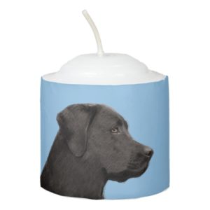 Labrador Retriever Black Painting Original Dog Art Votive Candle