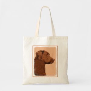 Labrador Retriever (Chocolate) Painting - Dog Art Tote Bag