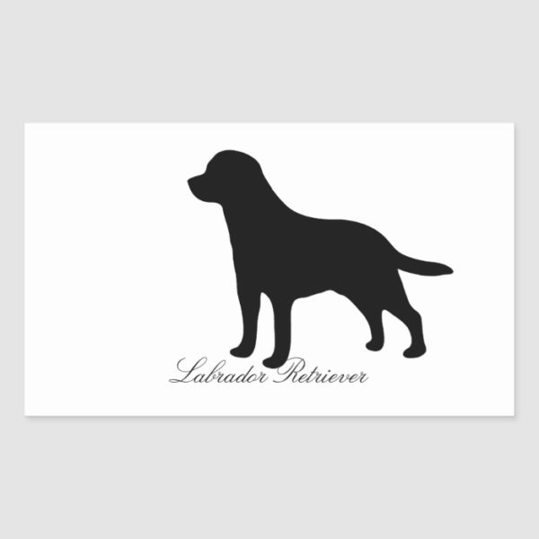 Labrador Retriever dog black silhouette stickers