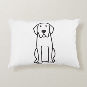 Labrador Retriever Dog Cartoon Accent Pillow