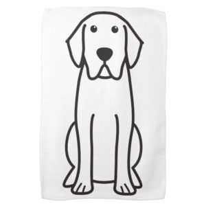 Labrador Retriever Dog Cartoon Kitchen Towel