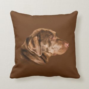 Labrador Retriever Dog, Throw Pillow, Customizable Throw Pillow
