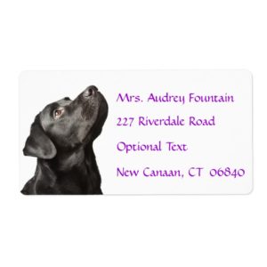 Labrador Retriever Personalized Name Address Label