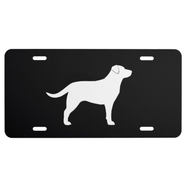 Labrador Retriever Silhouette License Plate