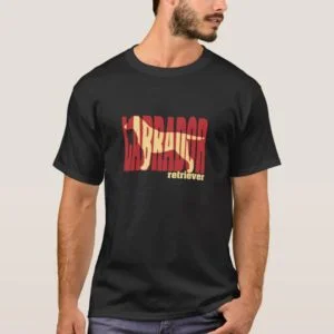 Labrador Retriever silhouette, yellow T-Shirt
