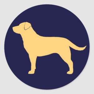 Labrador Retriever (Yellow) Classic Round Sticker