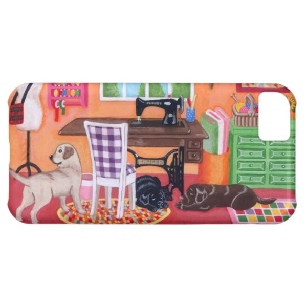 Labradors in Mom's Sewing Room Case-Mate iPhone Case