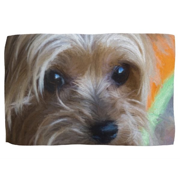 Lady Yorkshire Terrier Hand Towel