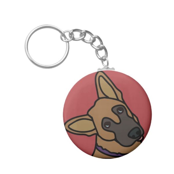 Libby the German Shepherd Dog Cartoon Keychain