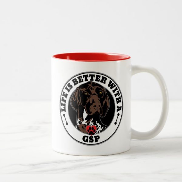 Life Is Better With A GSP Dog Breed Two-Tone Coffee Mug