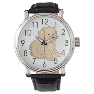 Little Toy Poodle Illustration Wrist Watch