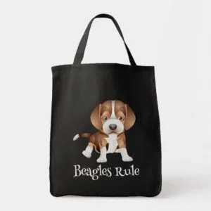 Love Beagle Puppy Dog Canvas Totebag Tote Bag