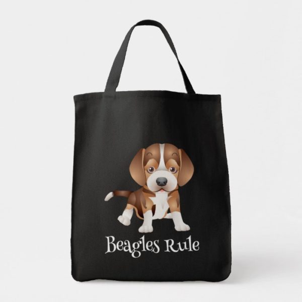 Love Beagle Puppy Dog Canvas Totebag Tote Bag