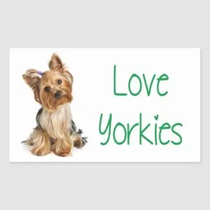 Love Yorkies Yorkshire Terrier Puppy Dog Sticker