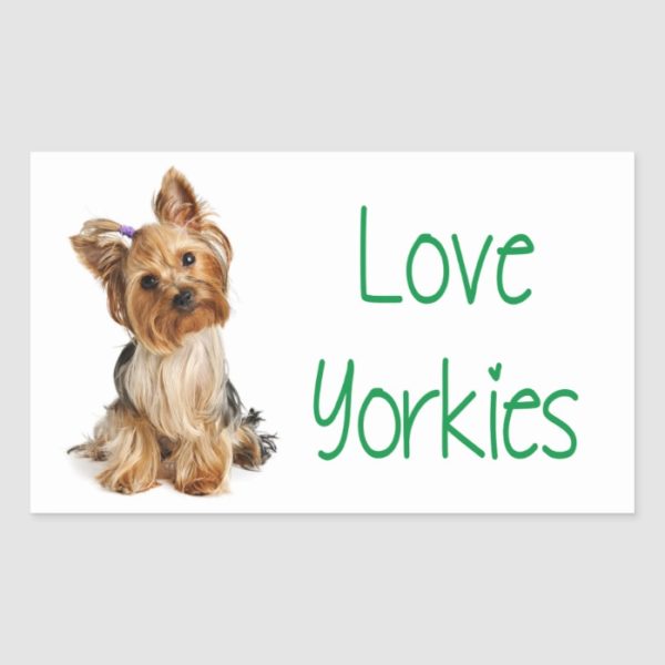 Love Yorkies Yorkshire Terrier Puppy Dog Sticker