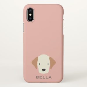 Monogram. Cute Beagle Puppy. iPhone Case