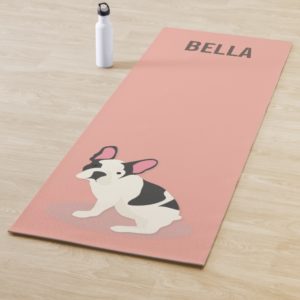 Monogram Cute French Bulldog Yoga Mat