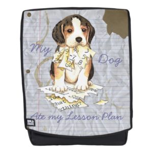 My Beagle Ate my Lesson Plan Backpack