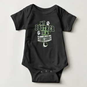 My Brother Is A Rottweiler Baby Bodysuit
