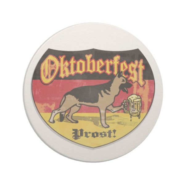 Oktoberfest German Shepherd Coaster