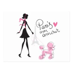 Paris themed Post Card
