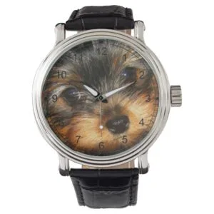 Peeping  Yorkie Wrist Watch