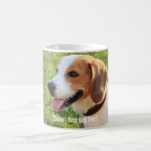 Personalized Beagle Dog Photo and Dog Name Coffee Mug