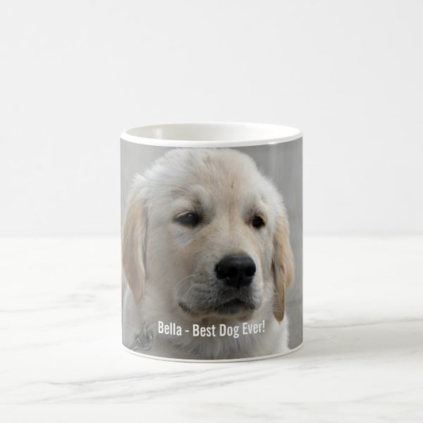 Personalized Golden Retriever Dog Photo and Name Coffee Mug