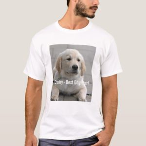 Personalized Golden Retriever Dog Photo and Name T-Shirt