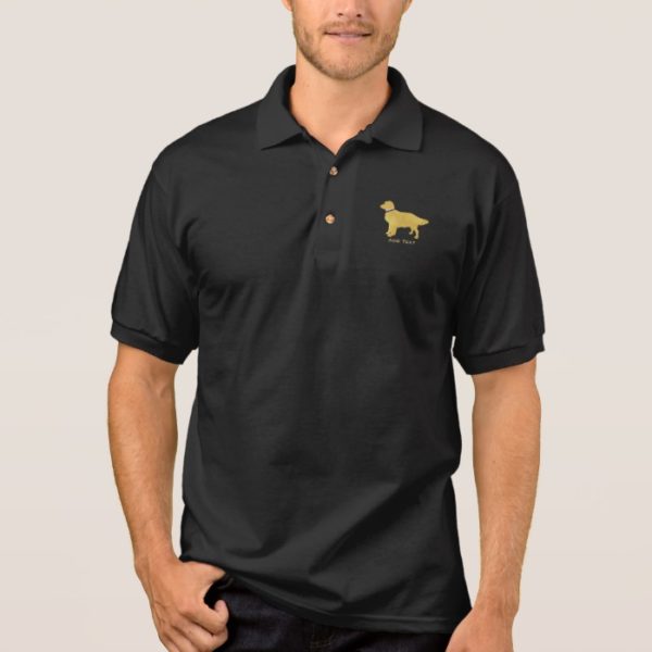 Personalized Preppy Dog Golden Retriever Polo Shirt