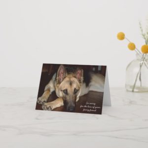 Pet sympathy card German Shepherd Rescue