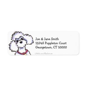 Pink Collar Poodle Clean & Simple Label