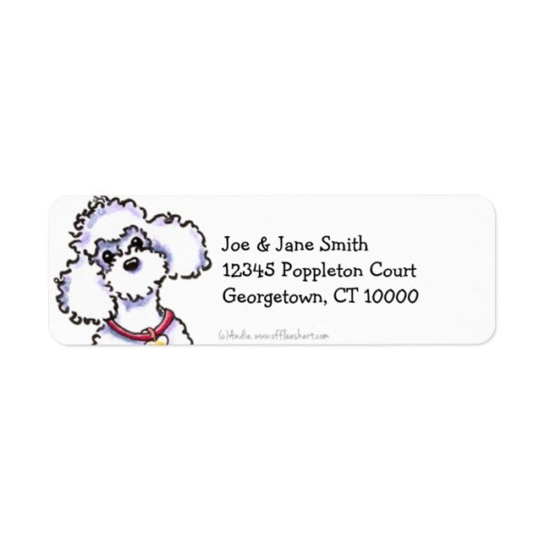 Pink Collar Poodle Clean & Simple Label