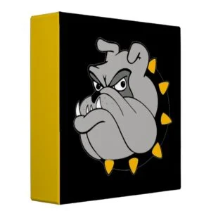 Plain Black and Gold Bulldog Binder