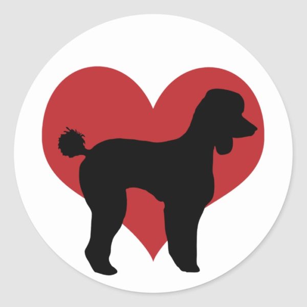 Poodle Classic Round Sticker